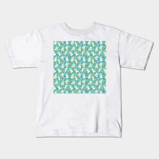 seamless easter eggs and bunnies Kids T-Shirt